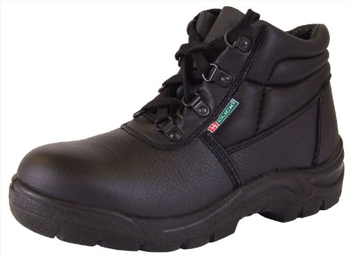 Black D Ring Chukka Safety Toe Cap Boot with Steel Midsole