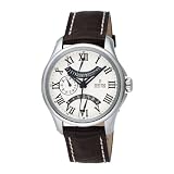 Festina Mens F16275 4 Retro Grade Stainless Steel Leather Strap 24-Hour Dual Time Watch by Festina