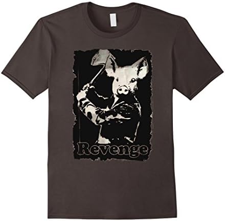 Men's Animal revenge vegan T shirt funny 2XL Asphalt