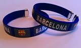 FC Barcelona Team Logo Spanish Soccer Bracelet Wristband (2-Pack)