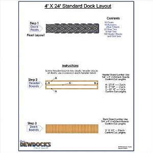 Dewdocks Standard Dock (Beige Blue,4 X 24-Feet) by