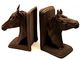 Cast Iron Rust Horse Head Bookends