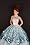 Blue Ball Gown with Light Blue Sequined Lace Details Made to Fit the Barbie Doll