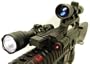 Z mount combo with 4x30 rifle scope, strobe flashlight, and red laser sight