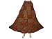 Christmas Sale Fashion Skirts Brown Cotton Designer Patchwork Long Skirt 40"