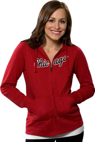 Chicago Bulls Women's Red Signature Full-Zip Hooded Jacket