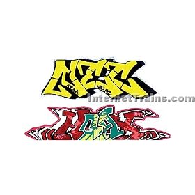 Blair Line HO Scale Graffiti Decal Set #18 NEZ/Hoax (2 per pack)