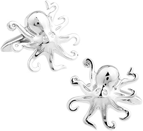 Octopus Shape Men's Modern Cufflinks Gift Bag Package