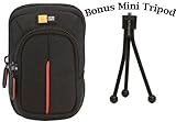 Case Logic DCB-302 Compact Camera Case and a Bonus Polaroid Mini Tripod