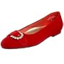 Annie Shoes Women's Fresca Flat,Red Velvet,11 W US