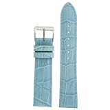 Watch Band Blue Genuine Leather Crocodile Grain 20 millimeter Tech Swiss