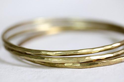 Simple Hammered Bangle Bracelet