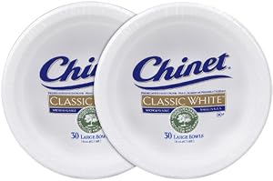Chinet Classic White Large Bowl, 16oz-30 ct