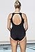 Aquabelle Women's Plus Size Chlorine Resistant! Aquabelle Black High Neck Swimsuit