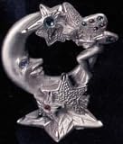 Diamond-Cut Moon with Fairy Figurine