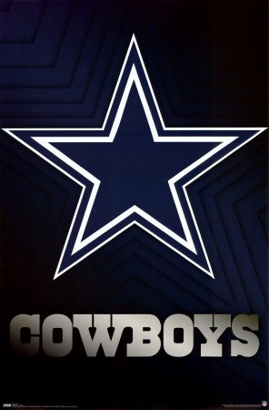 Dallas Cowboys Logo Sports Poster Tony Romo 22x34