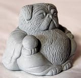 3 Zen Mini Lucky PUG Buddha Sculptures