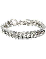 Italian Sterling Silver Double Curb Bracelet, 8"
