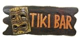 Hand Carved Wooden Tiki Bar Sign Island Patio Decor