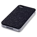 Iphone 4 / Iphone 4G Glitter Back Cover Case - Black