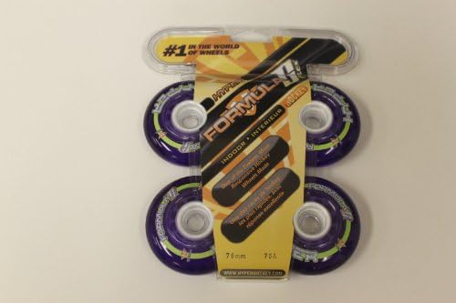 Set of 4 HYPER Inline Wheels Formula G Indoor Hockey 76mm / 76A PURPLE # 136903