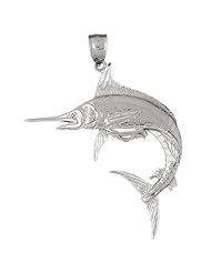 CleverEve Designer Series Fish Sterling Silver Pendant Marlin