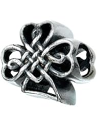 Zable (tm) Celtic Knot Shamrock Pandora Compatible Bead / Charm in 925 Sterling Silver