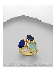Lapis Lazuli Ring In Brass
