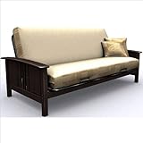 American Furniture Alliance Elite Hermosa Full Metal/Wood Futon Frame, Espresso