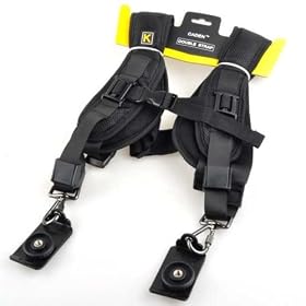 Click here to buy Neewer Double Shoulder Belt Strap for Canon Nikon Sony 2 SLR DSLR Cameras by Neewer.