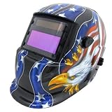 Auto Darkening Mig Welding Helmet Welder Shield Mask (Carbon Fiber) USA Star & Eagle