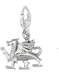 Sterling Silver WINGED DRAGON Charm