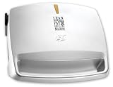 George Foreman 13622 Grill and Melt Silver with sloped grill design and locking mechanism for melting cheese - cooks up to 4 portions