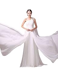 Beaded Chiffon 2015 One Shoulder Prom Dress 