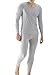 Ekouaer Men's Winter Thermal Long Sleeve Tops&Fleece Lined Pants(Gray,Medium)
