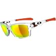 Oakley Jupiter Squared Men's Lifestyle Sports Sunglasses w/ Free B&F Heart Sticker - Matte Clear/Fire Iridium