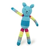 iplay Dream Window Organic Animal Rattle (Aqua Bear-3mo+) by i play. [並行輸入品]