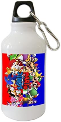 New Super Mario Bros Womens Customize Aluminum Alloy 400ml Water Bottle Sport drink Bottle white