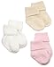 Jefferies Socks Organic Cotton Turn Cuff Sock, 3 Pack, Light Pink/Natural/White, 12-24 Months