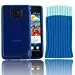 Kolay® – Kit Custodia in Gel Skin Azzuro + Pellicola di protezione + Calzino per cellulare Kolay® offerto per Samsung i9100 Galaxy S 2