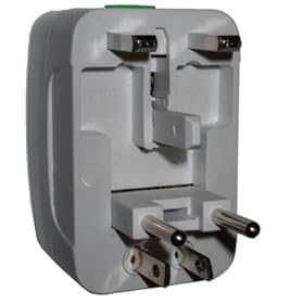 HQRP Universal AC Adaptor Converts CH (China) to USA EUR UK AU (Europe British Australia) Outlet Travel Plug Adapter