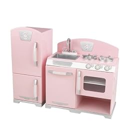 KidKraft Pink Retro Kitchen & Refrigerator
