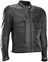 Firstgear Scout Leather Bomber Cruiser Touring Motorcycle Riding Jacket- Black - TALL