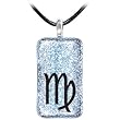 Holly Lynn Silver VIRGO Zodiac Dichroic Glass Necklace