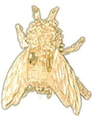 Dazzlers Solid 14k Gold Fly Insect Charm Pendant Available in three colors from jewelsberry (weights: 3.6 grams only)