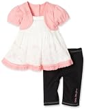 Calvin Klein Baby-Girls Infant 2 Piece Lace Legging Set - Assorted - 24 Months