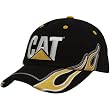 Checkered Flag Jeff Burton Black Exhaust Flames Adjustable Hat