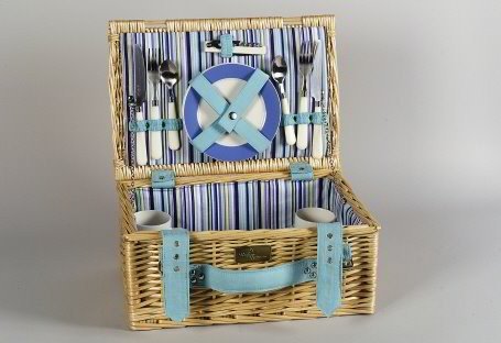 EKH Weiden-Picknickkorb für 2 Personen 41 x 28 x 17 cm