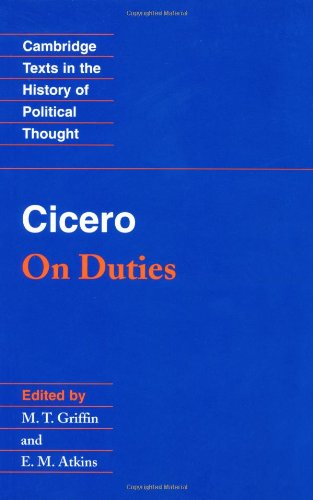 Cicero: On Duties (Cambridge Texts in the History of Political Thought) - Paperback