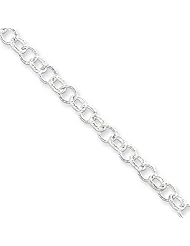 4.75mm, Sterling Silver, Fancy Rolo Chain, 24 inch